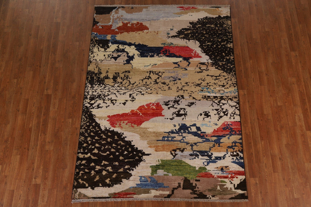 Handmade Abstract Area Rug 6x8