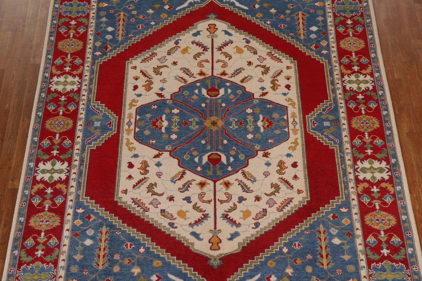 Geometric Kazak Vegetable Dye Area Rug 8x10