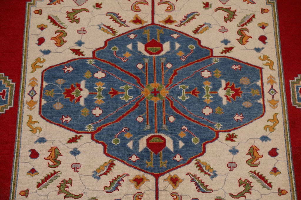 Geometric Kazak Vegetable Dye Area Rug 8x10