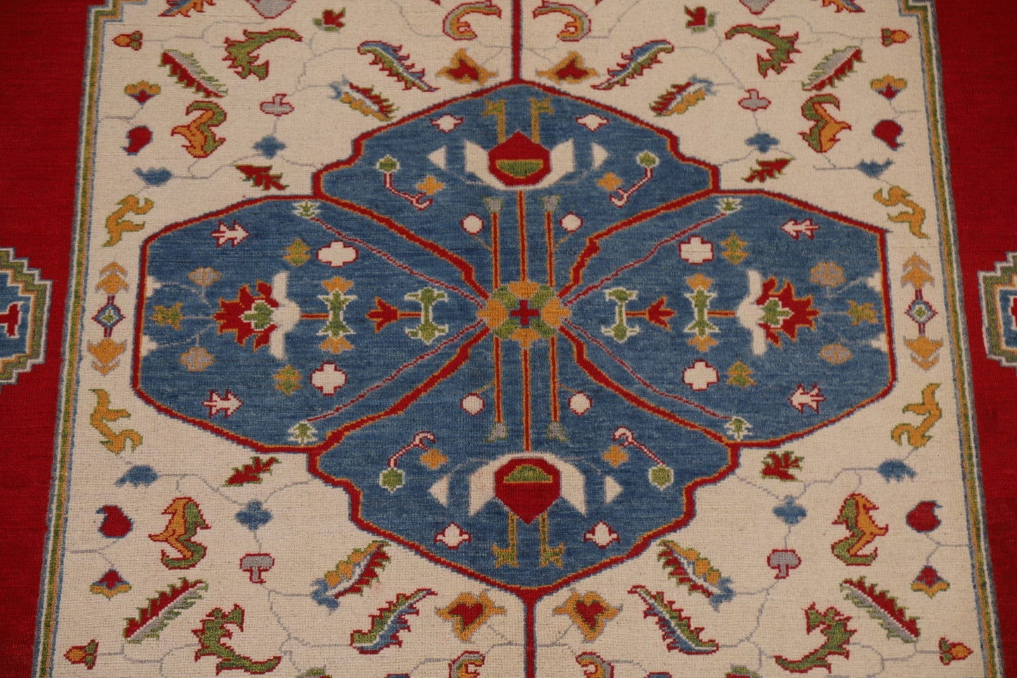 Geometric Kazak Vegetable Dye Area Rug 8x10