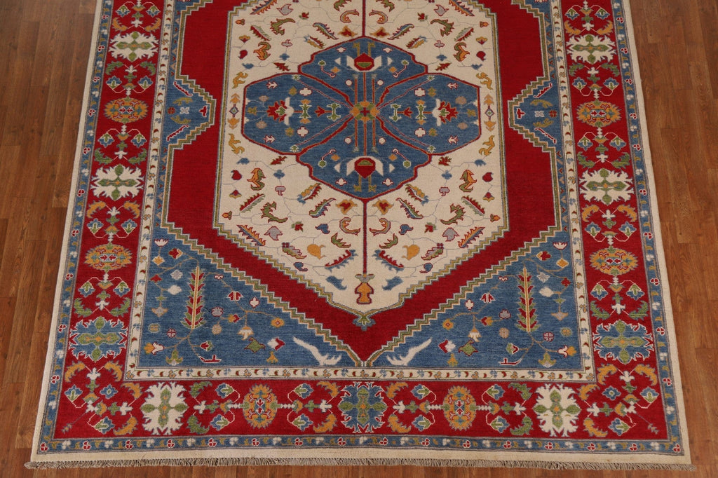 Geometric Kazak Vegetable Dye Area Rug 8x10