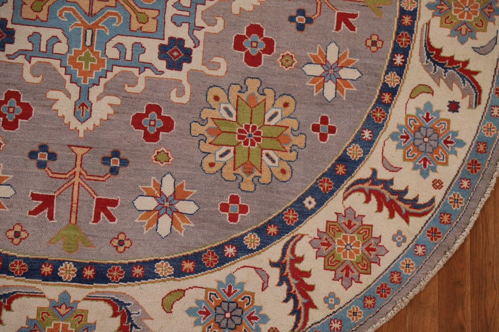 Vegetable Dye Kazak Round Area Rug 8x8