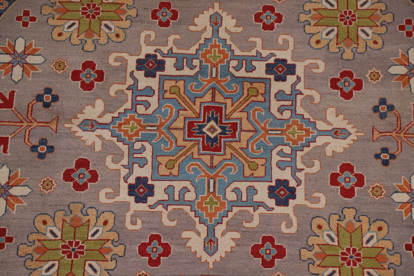 Vegetable Dye Kazak Round Area Rug 8x8