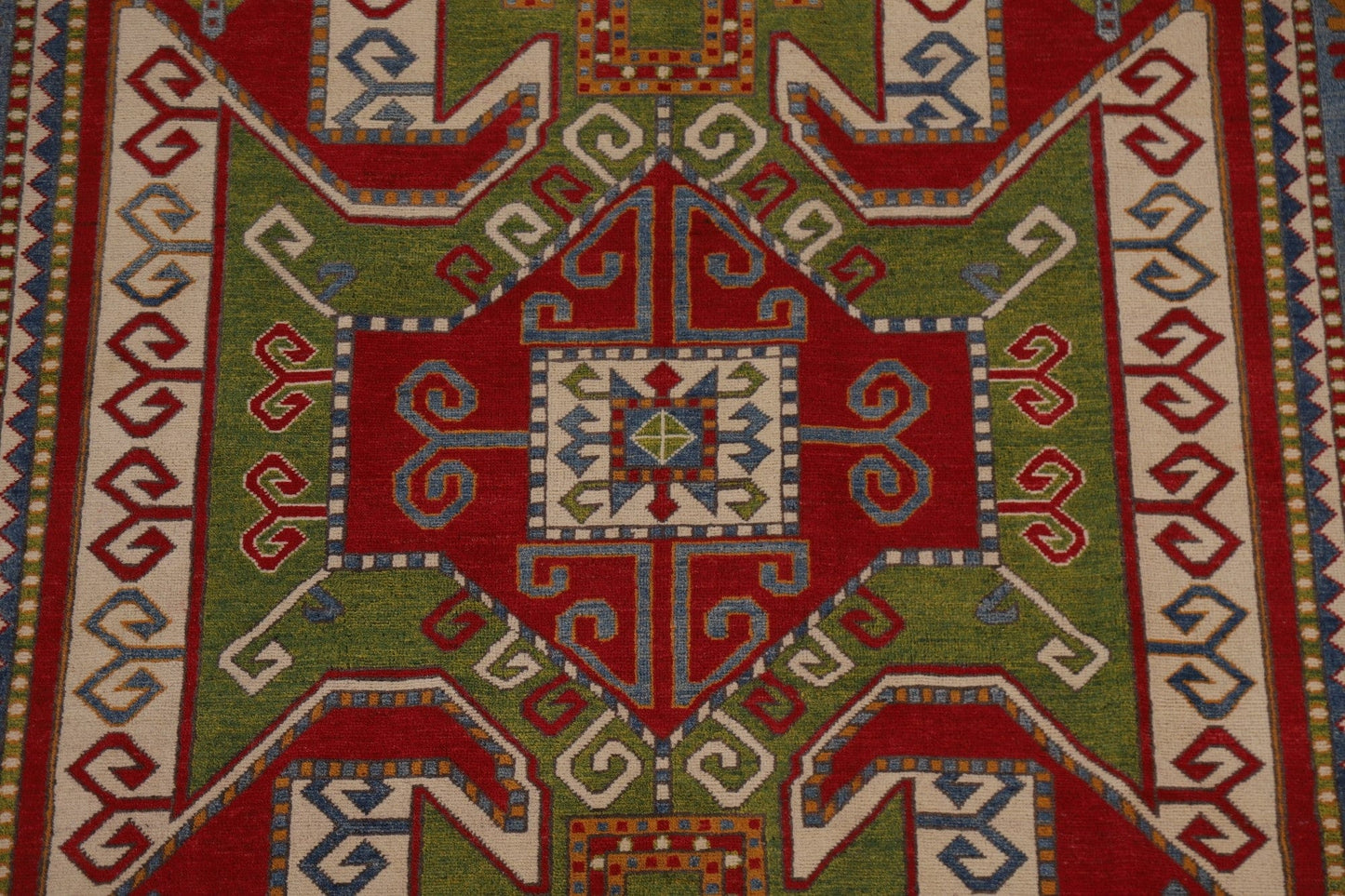 Geometric Kazak Oriental Area Rug 6x10