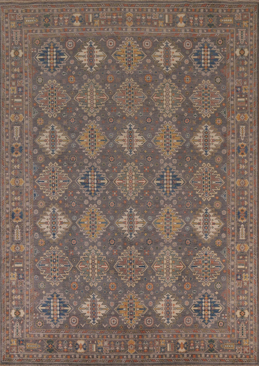 Geometric Kazak Vegetable Dye Area Rug 8x10