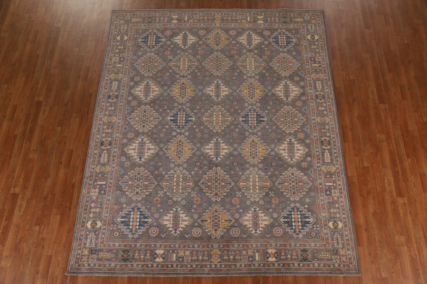 Geometric Kazak Vegetable Dye Area Rug 8x10