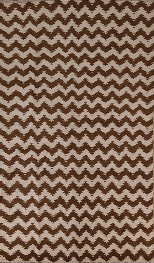 Chevron Gabbeh Wool Area Rug 7x10