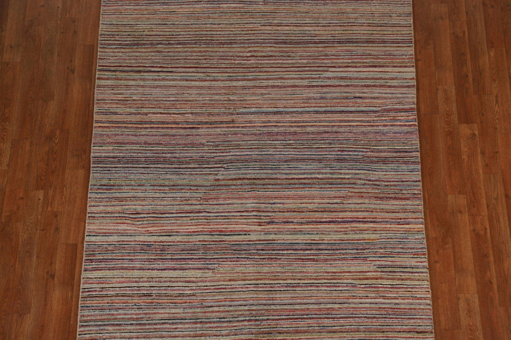 Striped Gabbeh Kashkoli Area Rug 5x6