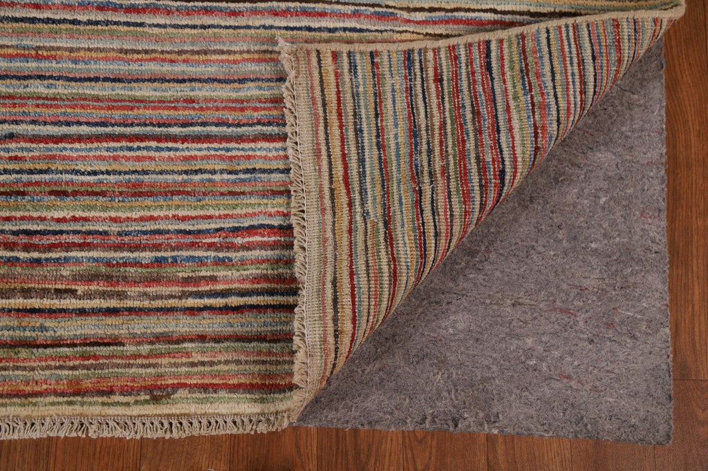 Striped Gabbeh Kashkoli Area Rug 5x6