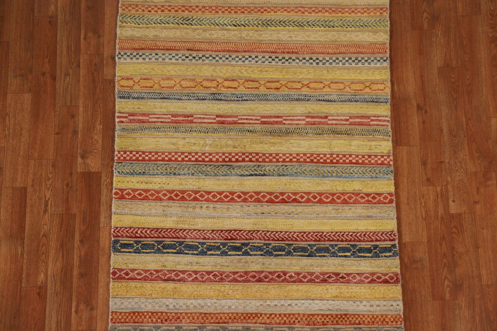 Gabbeh Kashkoli Striped Area Rug 3x5