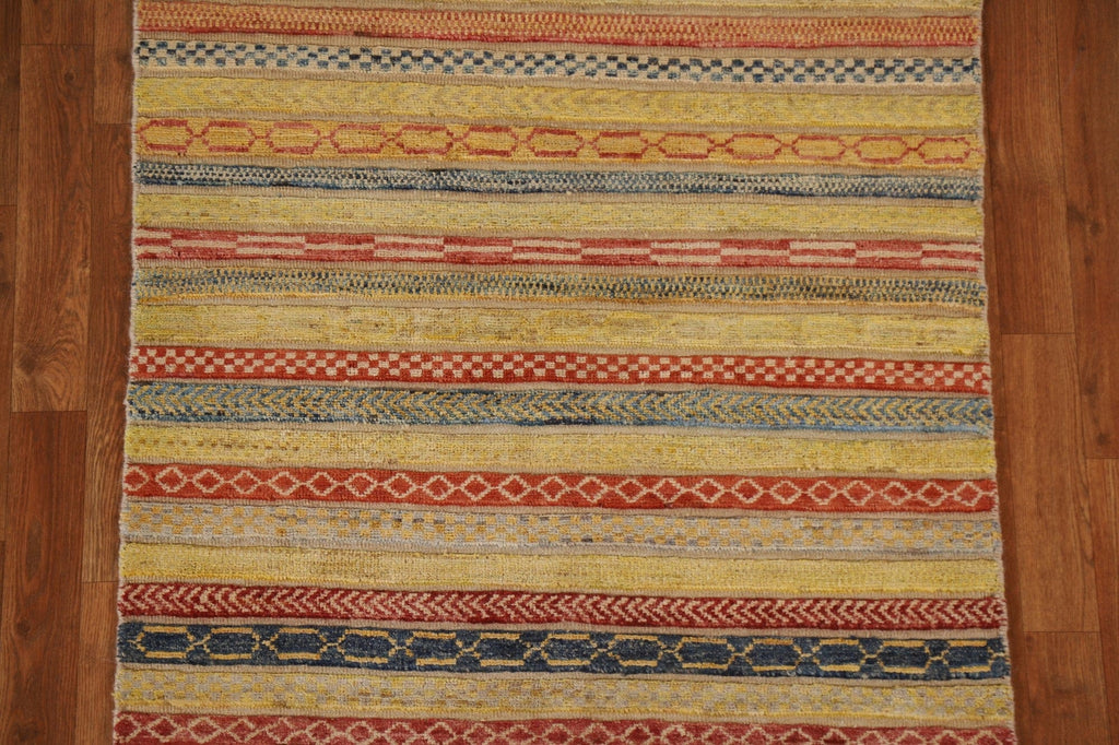 Gabbeh Kashkoli Striped Area Rug 3x5