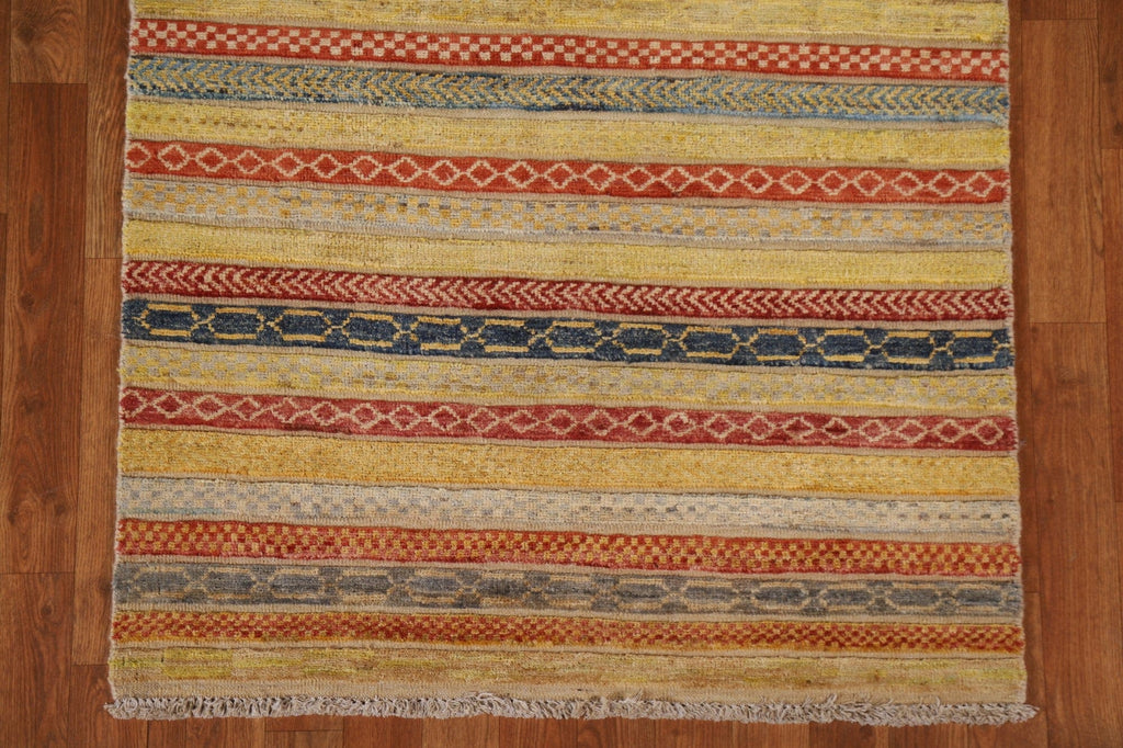 Gabbeh Kashkoli Striped Area Rug 3x5