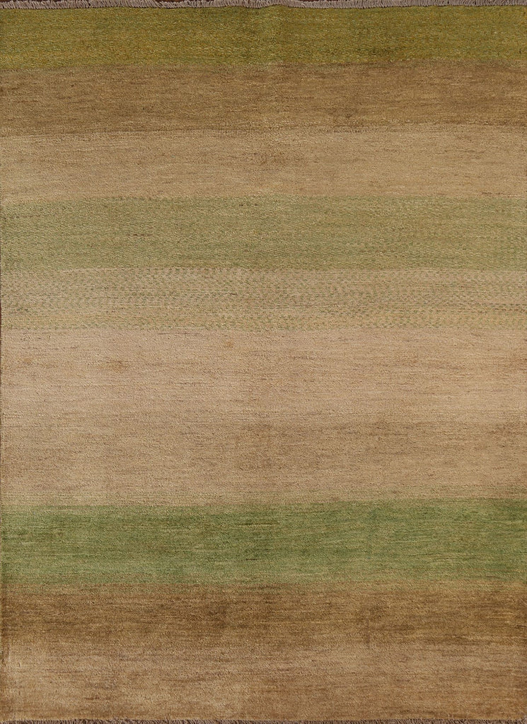 Striped Gabbeh Kashkoli Modern Area Rug 5x6