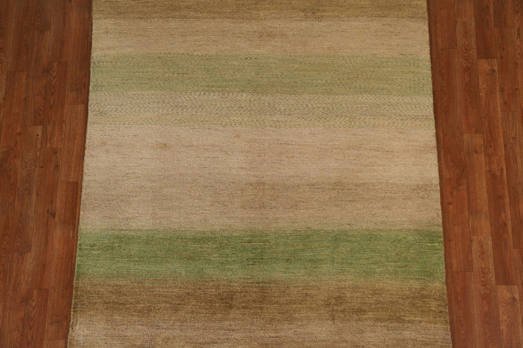 Striped Gabbeh Kashkoli Modern Area Rug 5x6