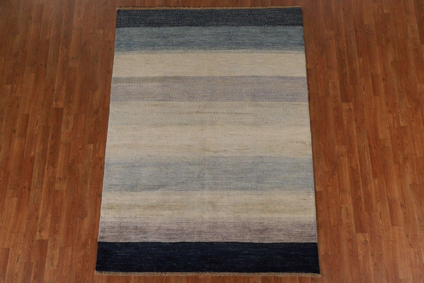 Striped Gabbeh Kashkoli Modern Area Rug 5x7