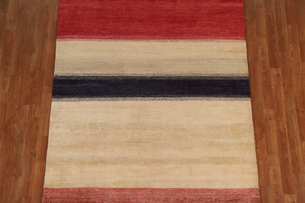 Striped Gabbeh Kashkoli Area Rug 5x7