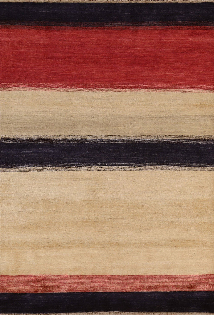 Striped Gabbeh Kashkoli Area Rug 5x7