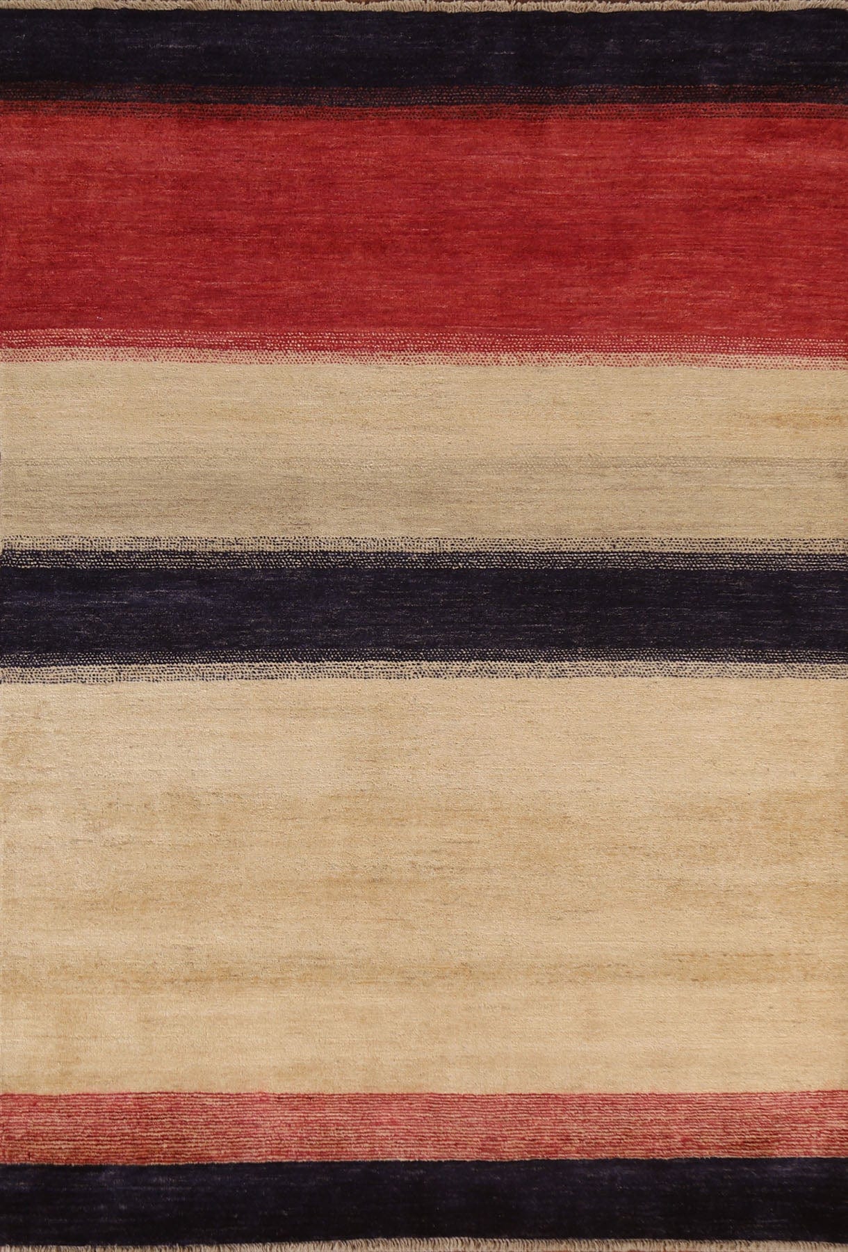 Striped Gabbeh Kashkoli Area Rug 5x7