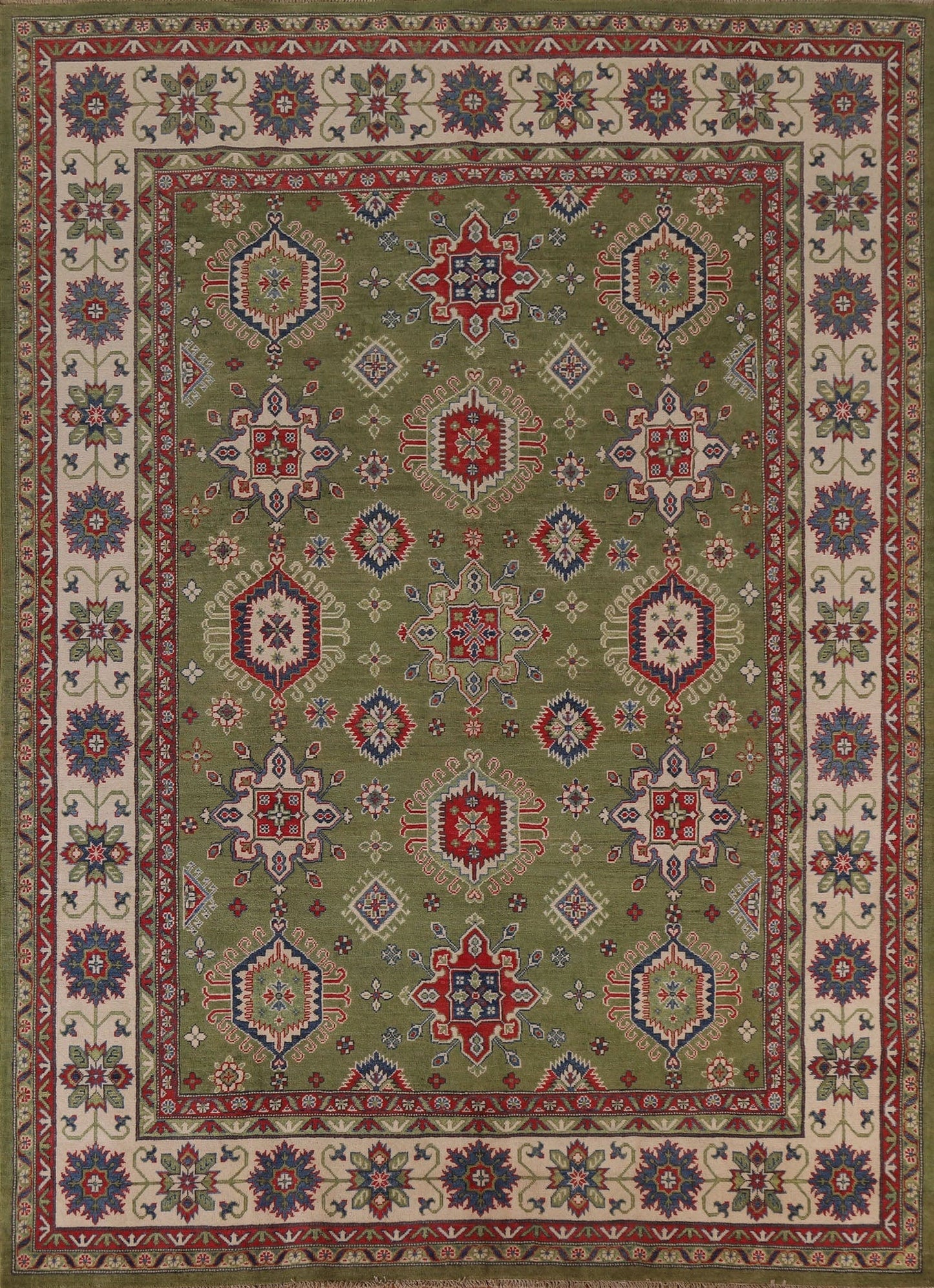 Vegetable Dye Kazak Oriental Area Rug 8x10