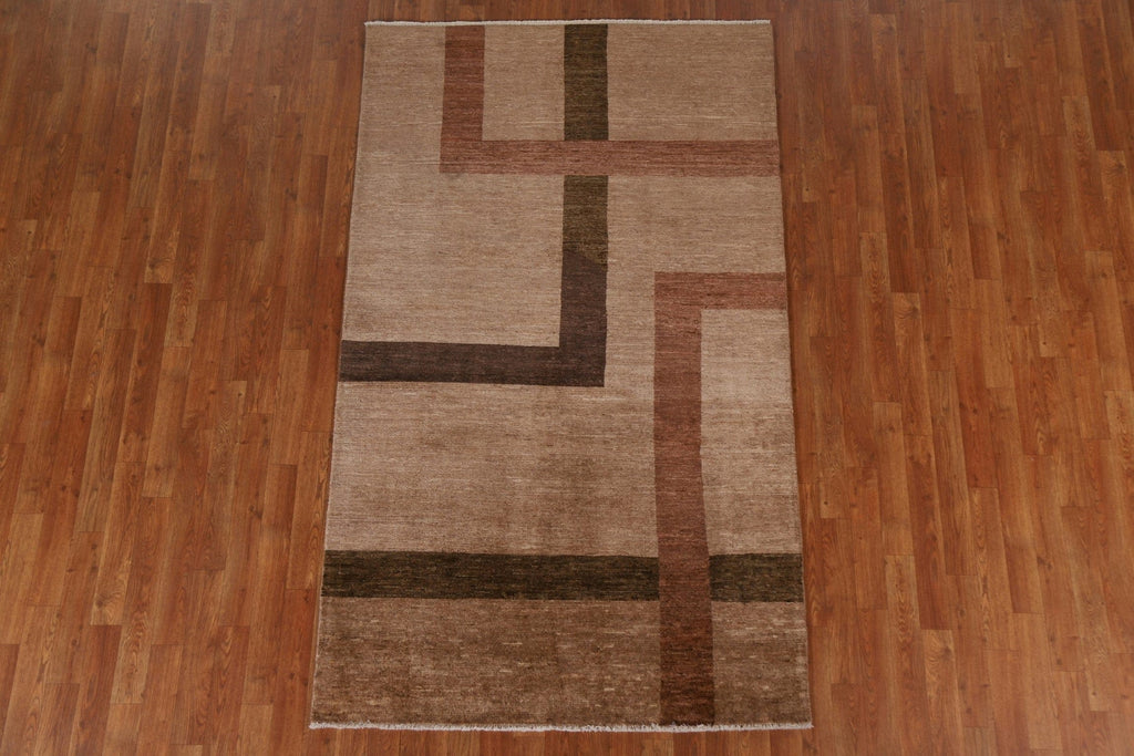 Gabbeh Kashkoli Modern Area Rug 4x7