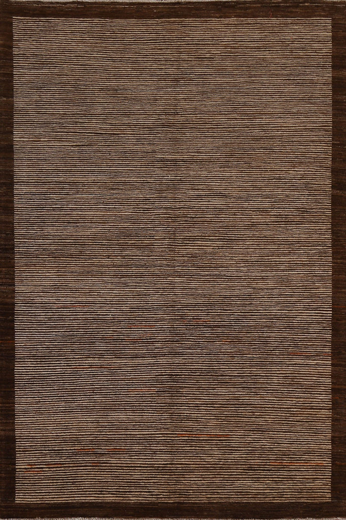 Beige/ Brown Gabbeh Kashkoli Modern Area Rug 6x9