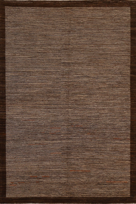 Beige/ Brown Gabbeh Kashkoli Modern Area Rug 6x9