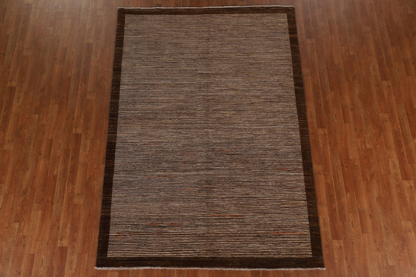 Beige/ Brown Gabbeh Kashkoli Modern Area Rug 6x9