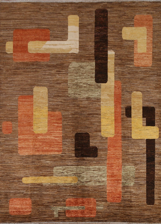 Gabbeh Kashkoli Contemporary Area Rug 7x8