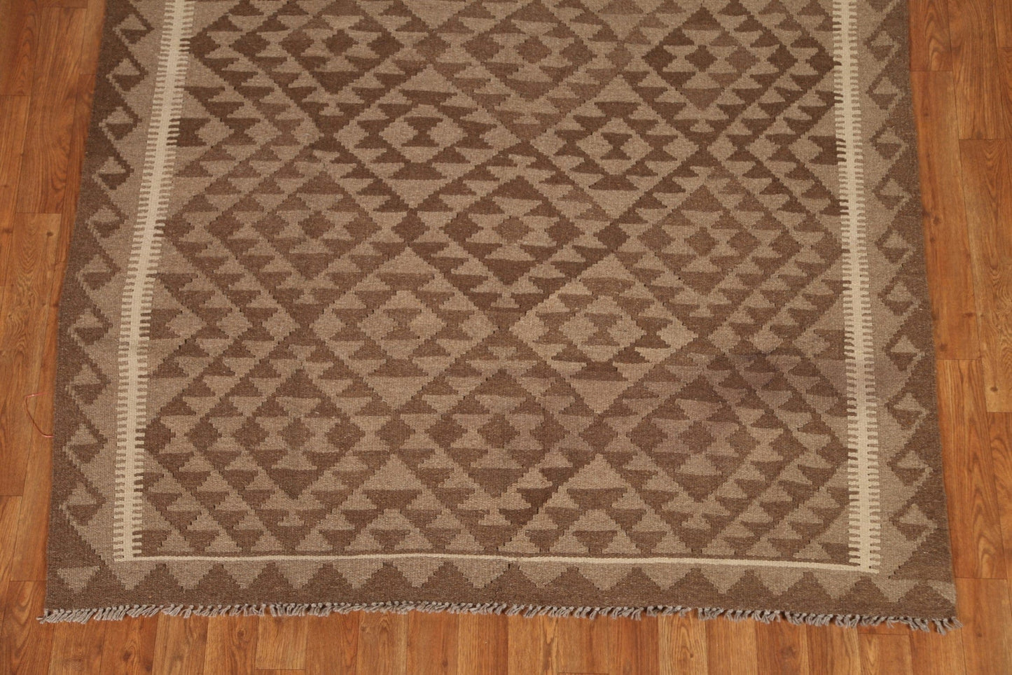 Brown Kilim Hand Woven Area Rug 5x7