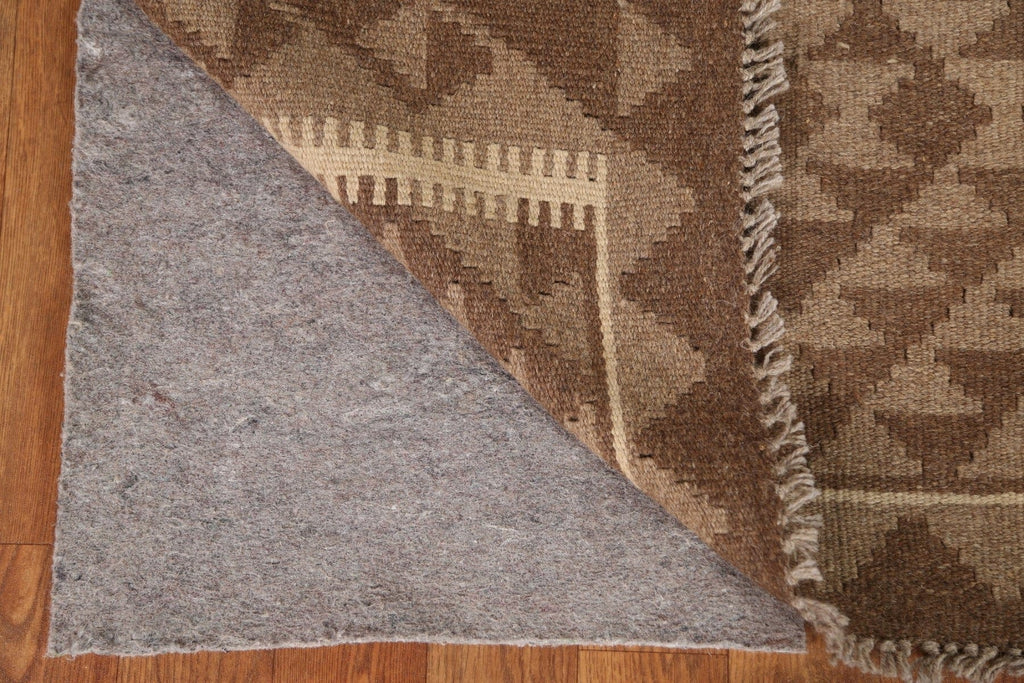 Brown Kilim Hand Woven Area Rug 5x7