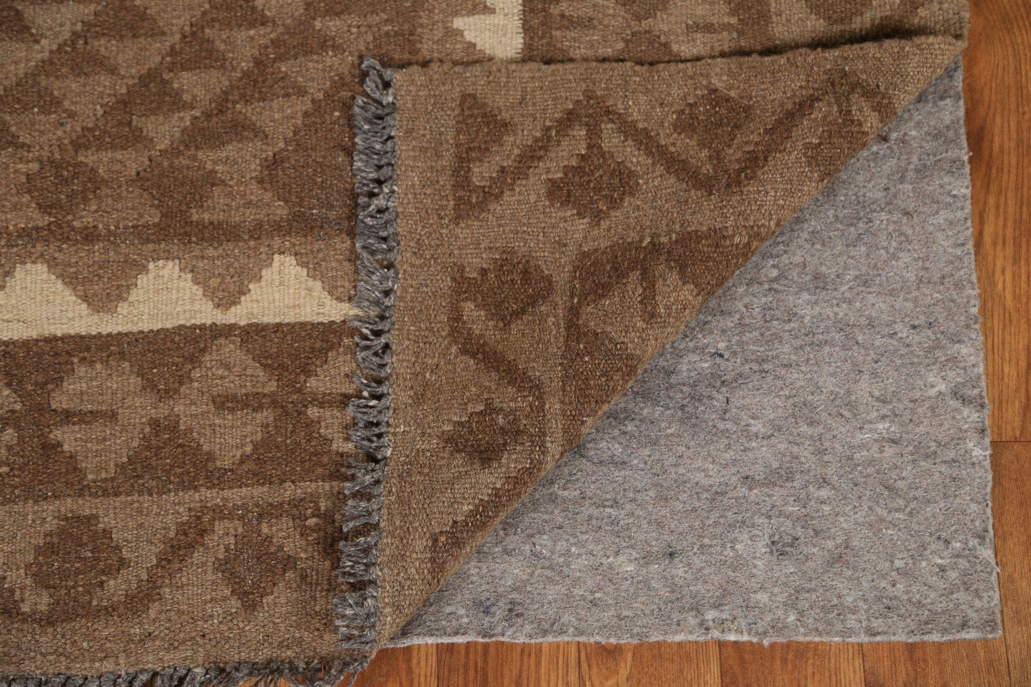 Brown Kilim Hand Woven Area Rug 5x6