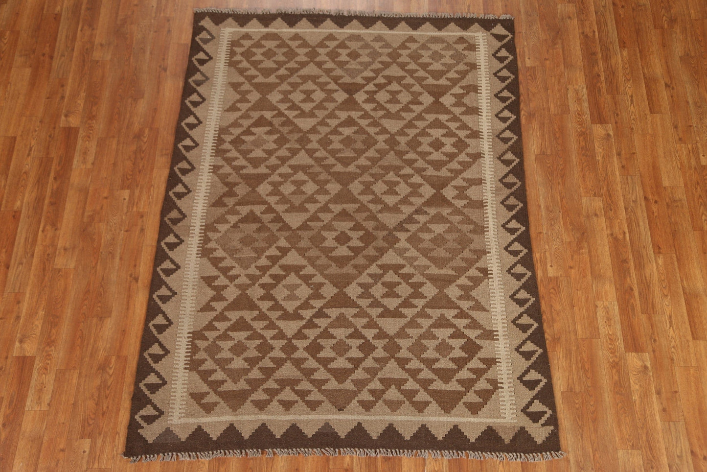 Wool Kilim Hand Woven Area Rug 5x6