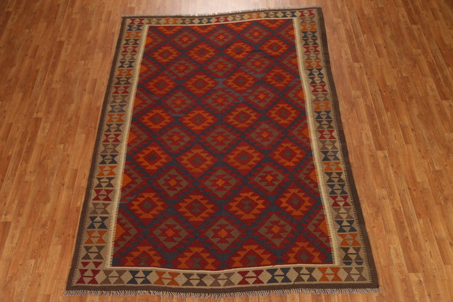 Wool Kilim Hand Woven Area Rug 7x10