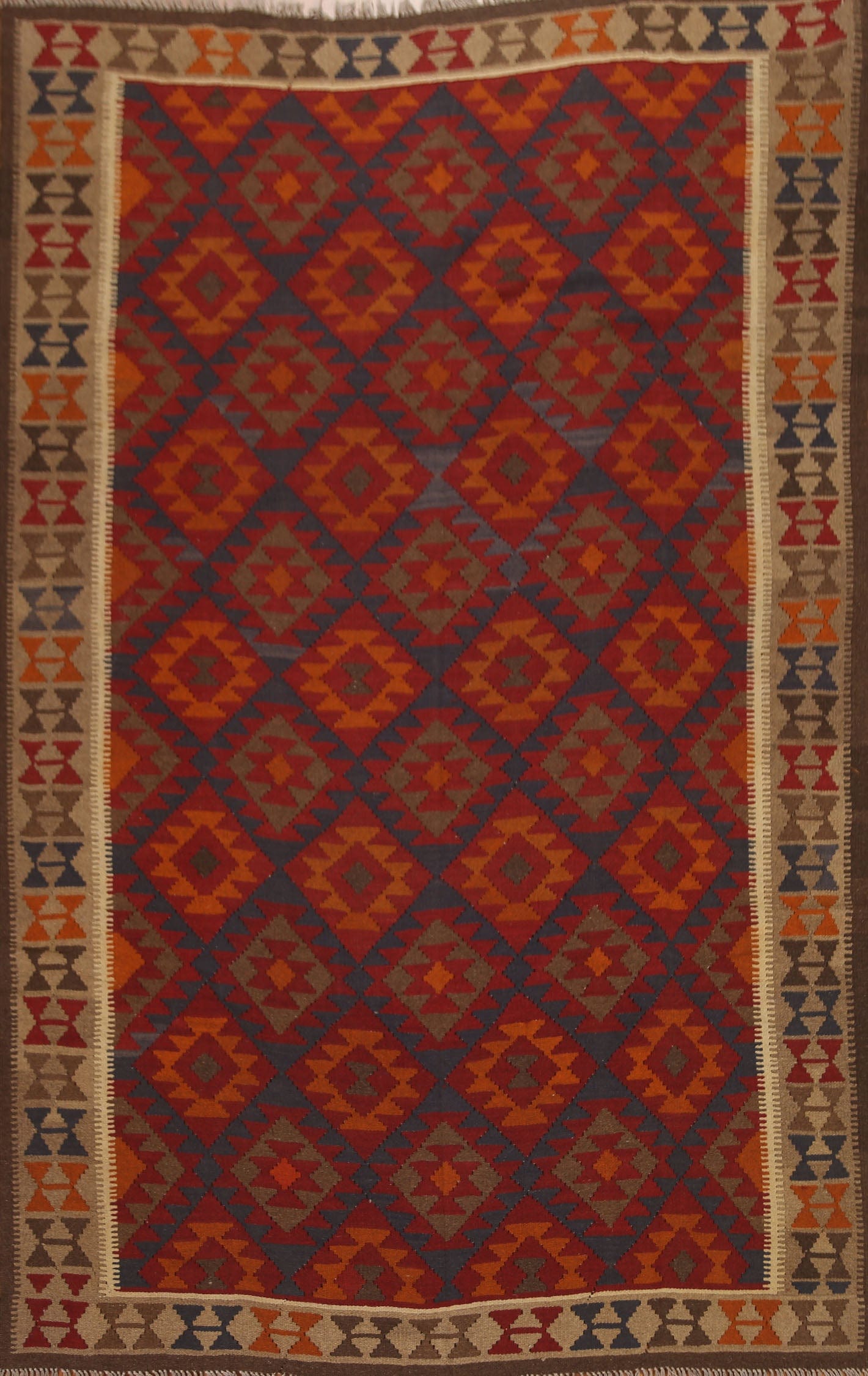 Wool Kilim Hand Woven Area Rug 7x10