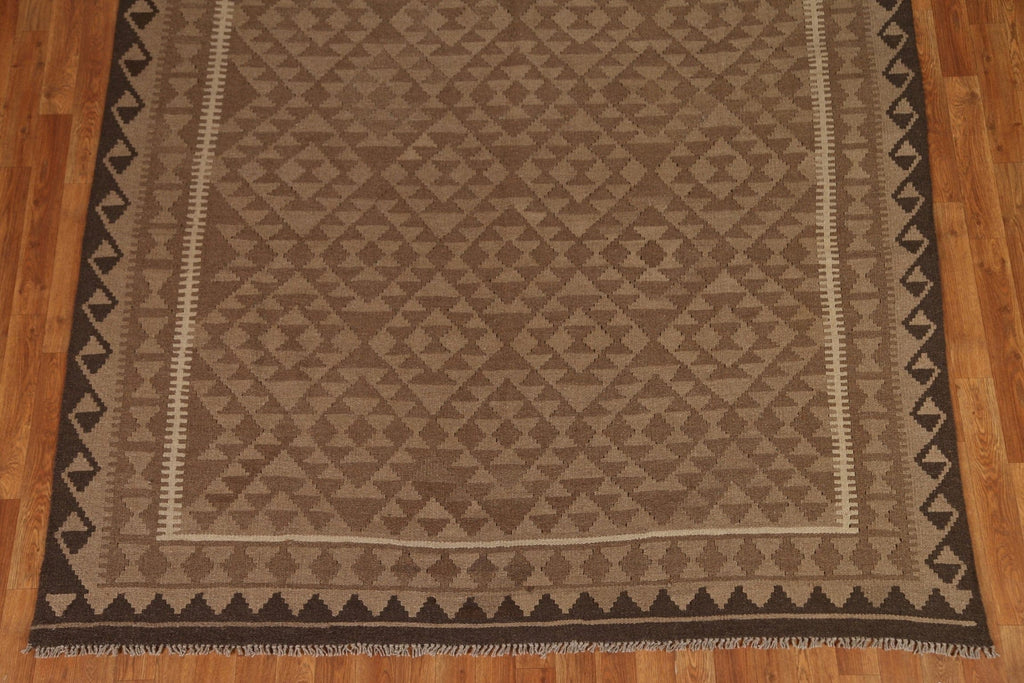 Geometric Kilim Hand Woven Area Rug 7x10