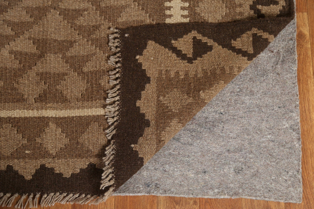 Brown Kilim Hand Woven Area Rug 7x10