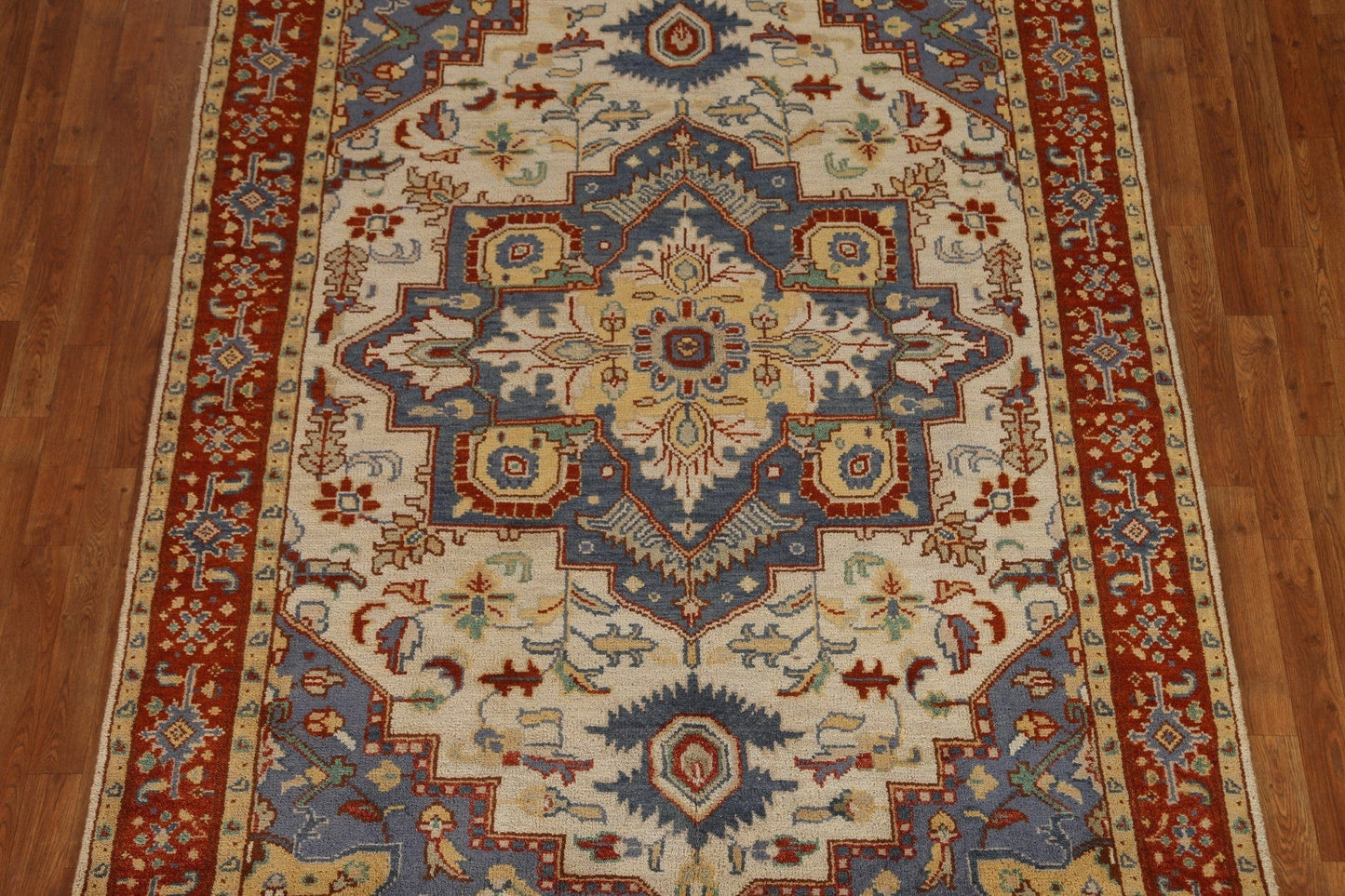 Handmade Heriz Serapi Area Rug 6x9