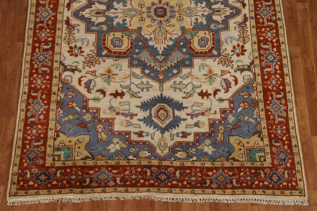 Handmade Heriz Serapi Area Rug 6x9