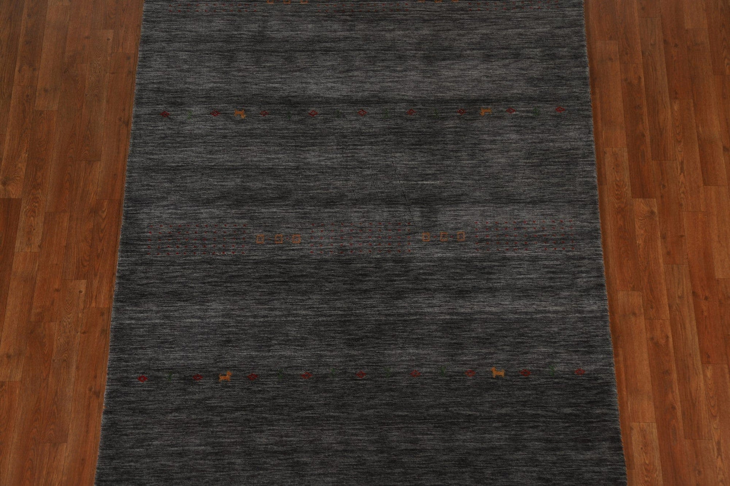 Charcoal Gabbeh Indian Area Rug 6x8