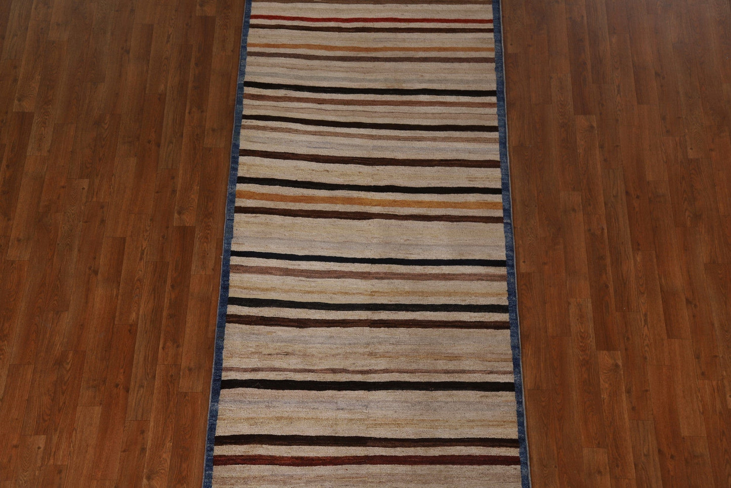 Striped Gabbeh Kashkoli Runner Rug 4x10