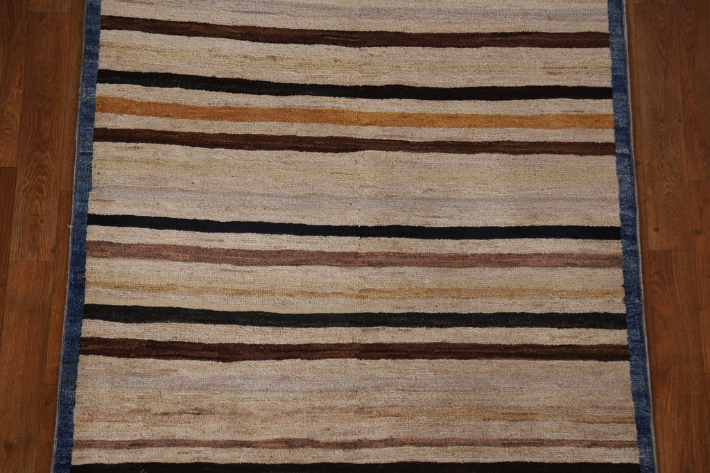 Striped Gabbeh Kashkoli Runner Rug 4x10