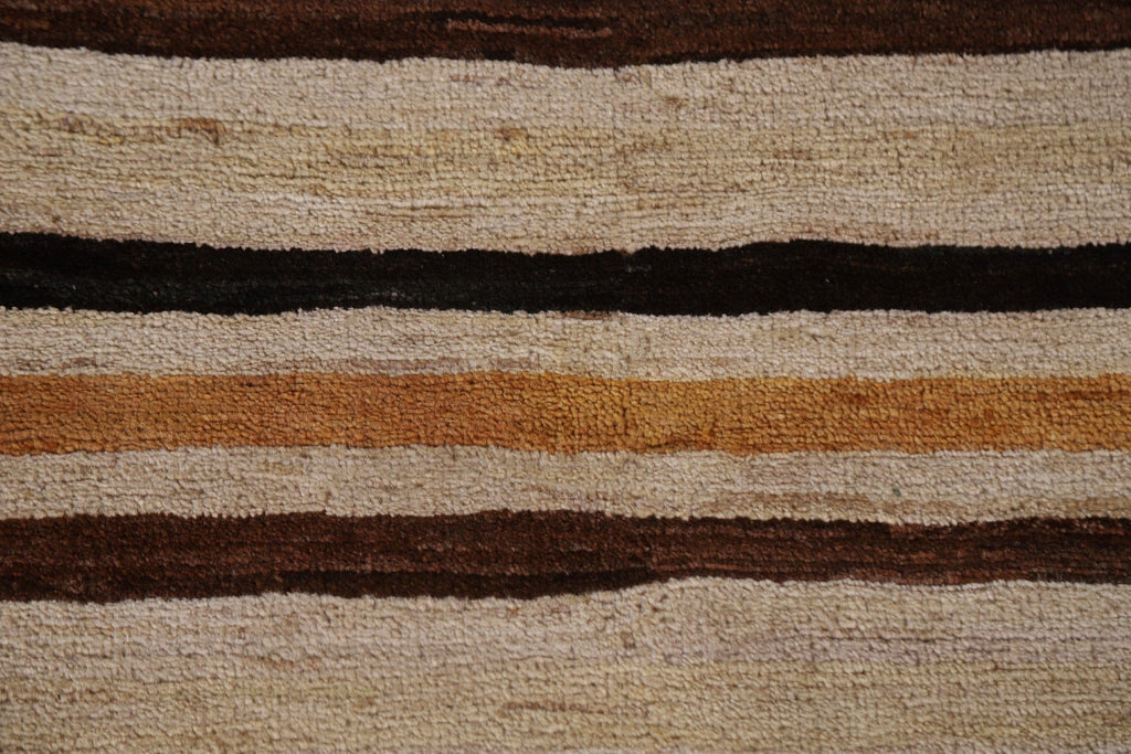 Striped Gabbeh Kashkoli Runner Rug 4x10