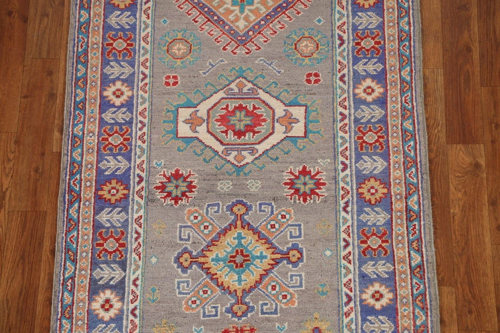 Geometric Kazak Pakistani Runner Rug 3x10