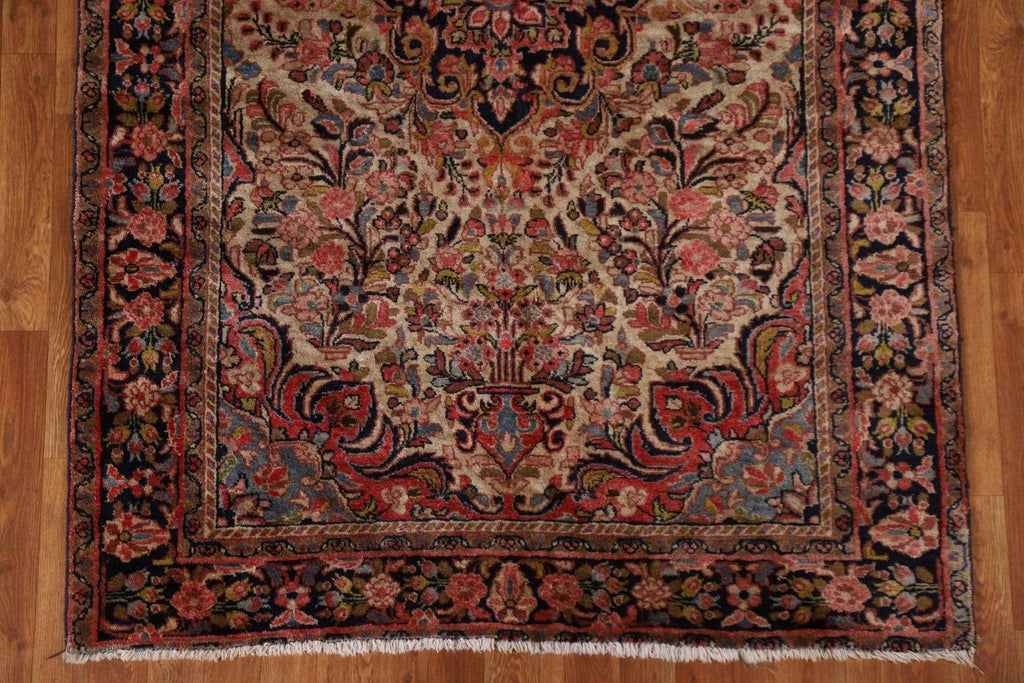 Antique Wool Hamedan Persian Area Rug 5x7