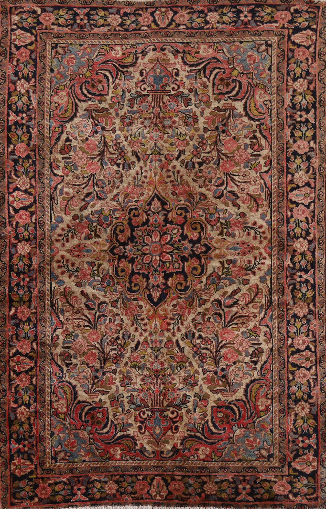 Antique Wool Hamedan Persian Area Rug 5x7