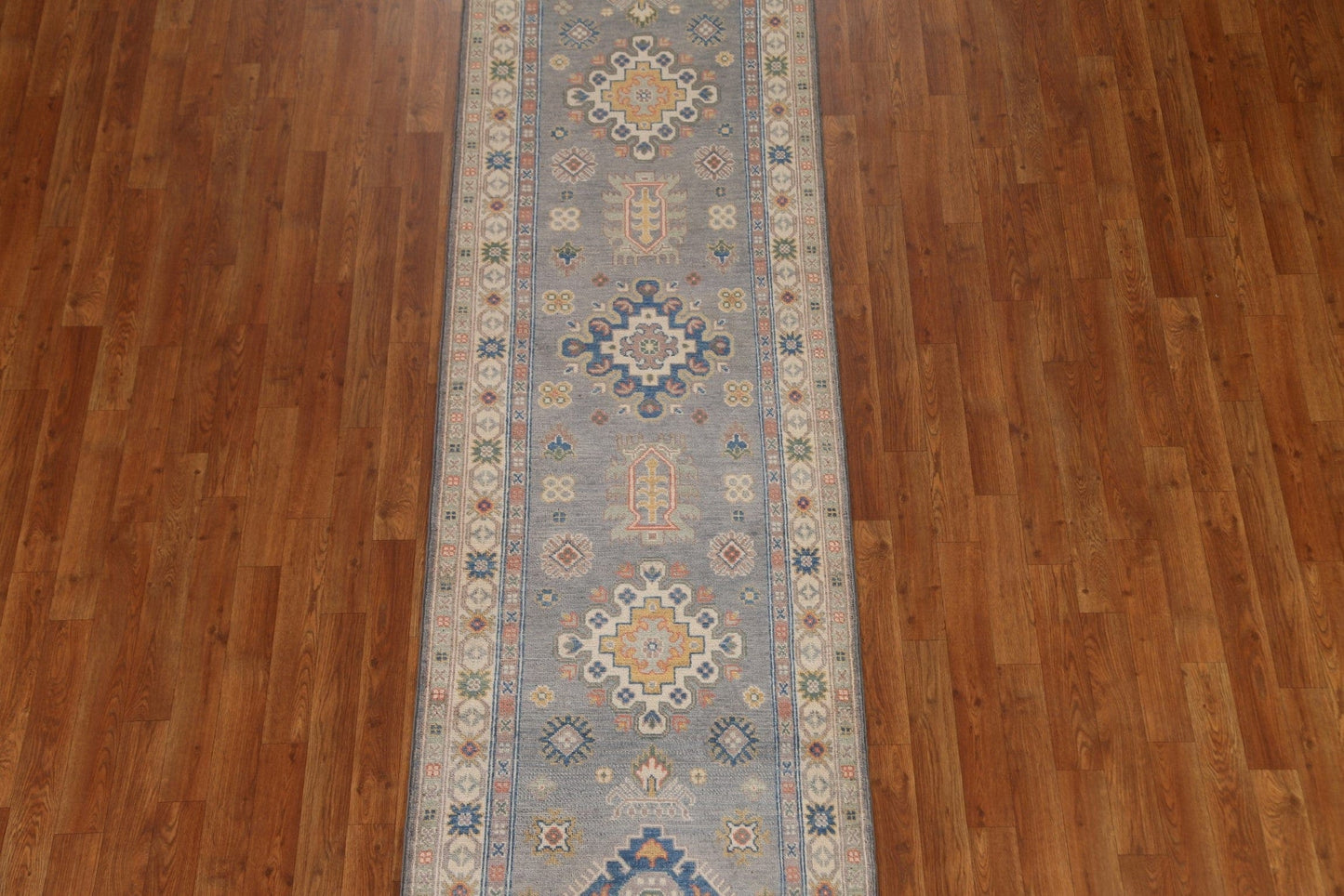 Geometric Kazak Pakistani Runner Rug 3x10