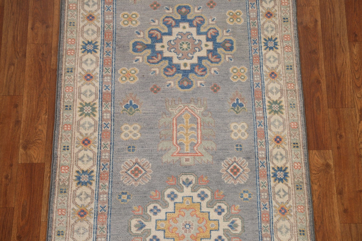 Geometric Kazak Pakistani Runner Rug 3x10