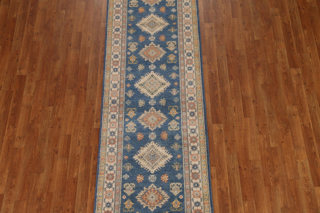 Handmade Kazak Pakistani Runner Rug 3x9