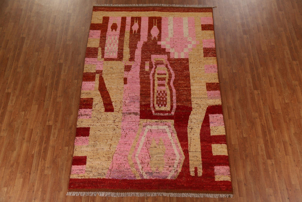 Wool Moroccan Oriental Area Rug 7x10