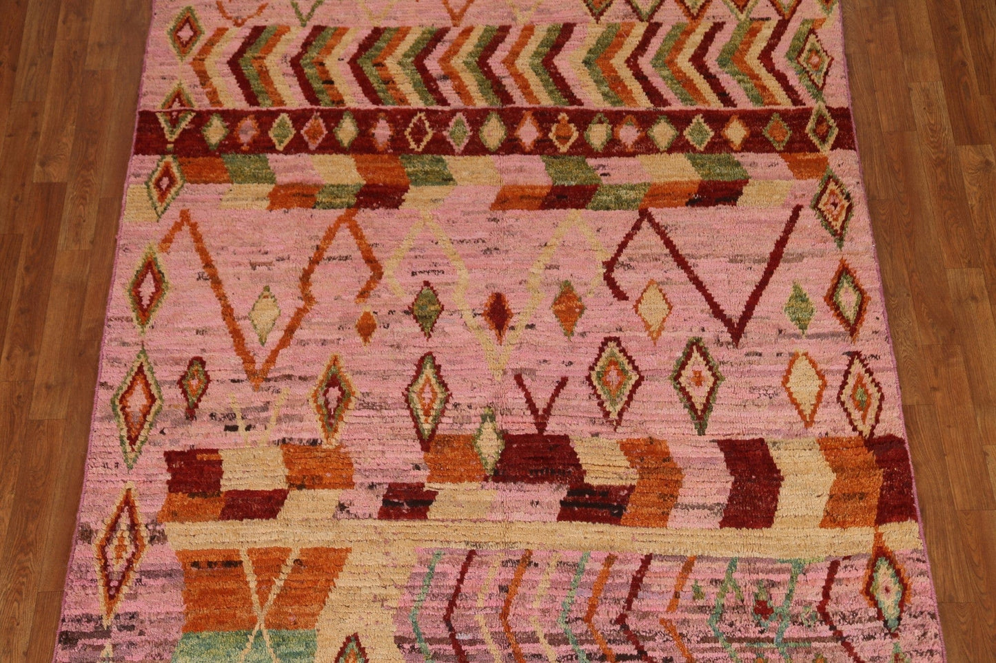 Pink Moroccan Tribal Area Rug 6x7